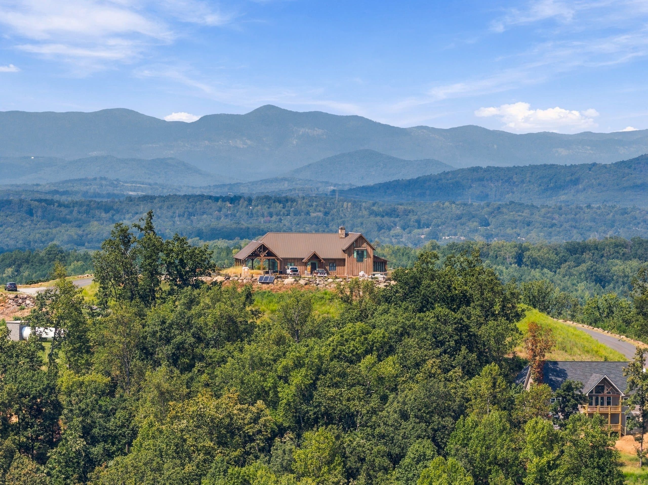 Pinnacle Pavilion on the mountaintop at Longview Carolina with Blue Ridge views